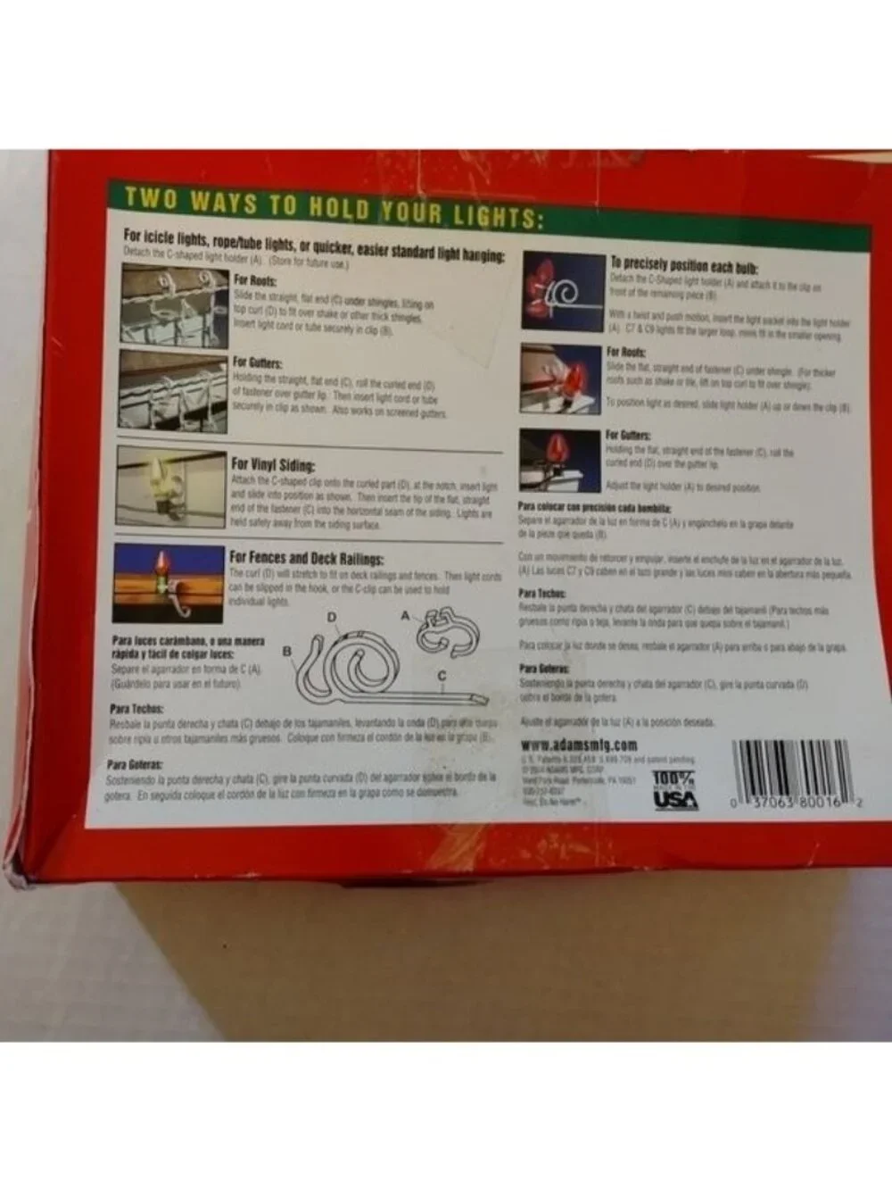 ALL-PURPOSE LIGHT HOLDERS-VALUE PACK-CHRISTMAS LIGHTS*